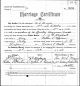 Marriage certificate for John C. Oliphand and Nellie Hanson