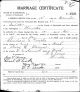Marriage certificate for Christian George Teuke and Mary Angeline Benner